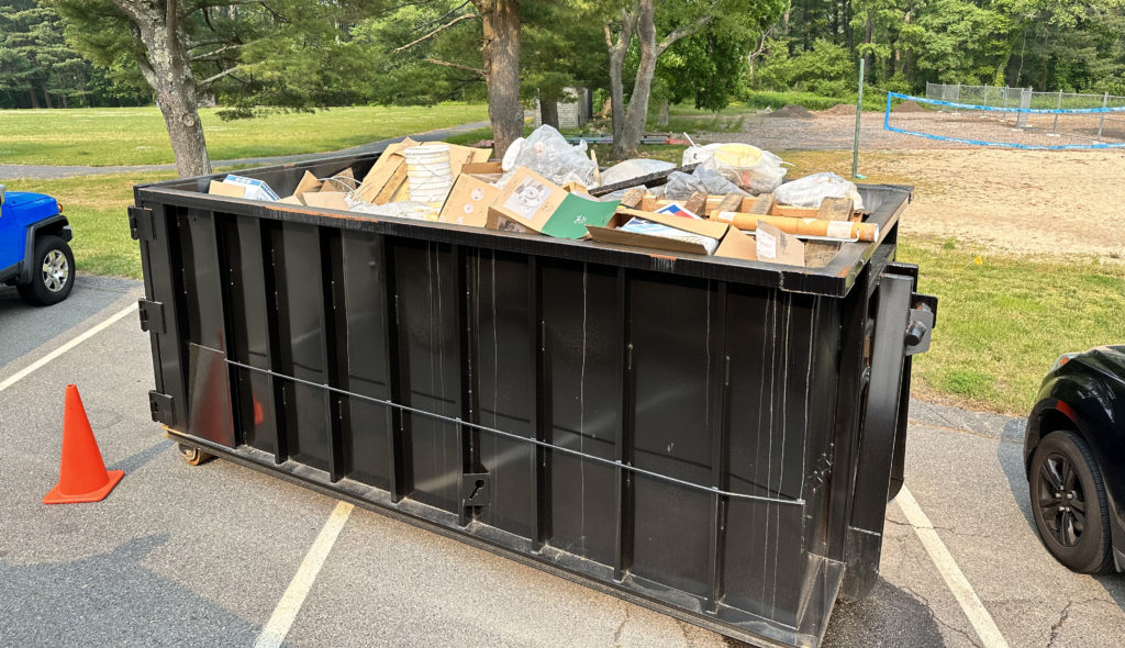 20 Yard Dumpster Full Of Debris In Hanover, Ma
